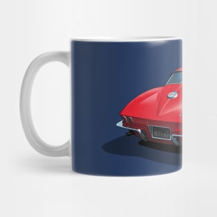 1963 corvette in red Mug